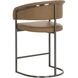 Marris 38 inch Gunmetal / Milliken Cognac Counter Stool